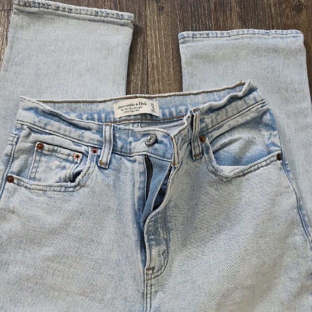 Abercrombie & Fitch Blue Straight Jeans Classic Style AF 4